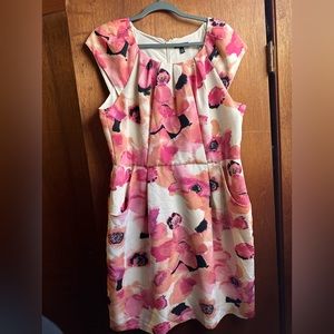Apt 9 pink and white floral sheath dress. Size 16.